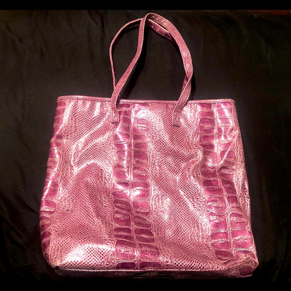 Gianni Purple Faux Leather Purse